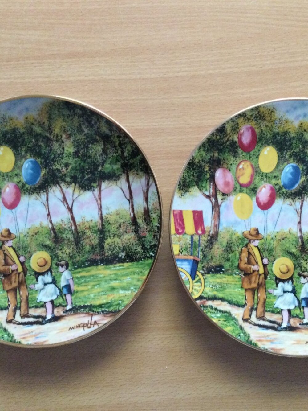 “The Balloon Man” Collector Plates by Dominic Mingolla – 1978 Limited Edition (P